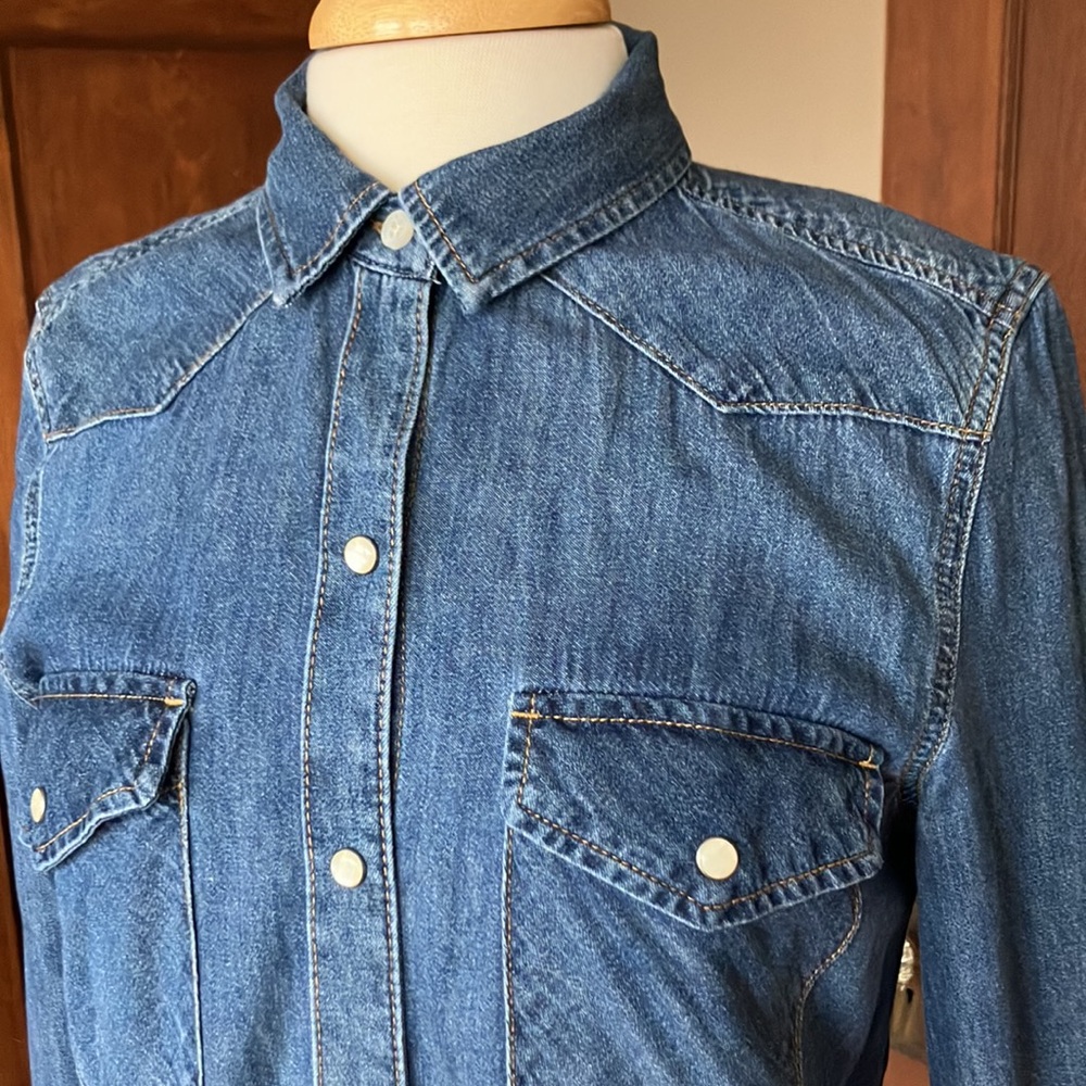 GAP Western Denim Dress Small-Tall